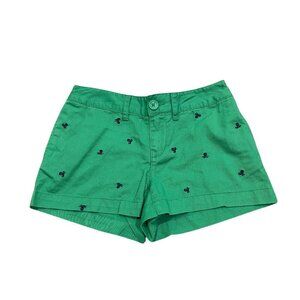 Ralph Lauren Girl's Green Classic Chino Skull Crossbones Shorts